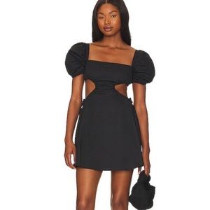 Black cut out mini dress